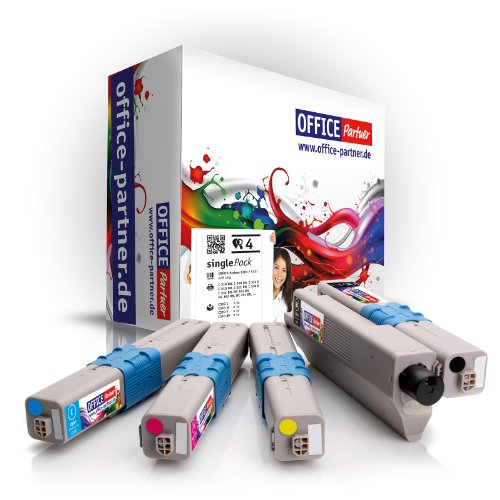 Multipack 4 toner compatibile per OKI C310 (BK / C / M / Y) per OKI C310DN C330DN C331DN C510DN C511DN C530dn C531DN MC351DN MC352DN MC361DN MC362DN MC561dn MC562DN