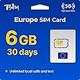Europe Sim Card 30 Day 6GB Data | Unlimited Local Calls & SMS + 2000 Minutes India Call | 5G Network | Hotspot Tethering Allowed