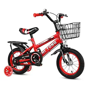 Layfuz 12/14/16 Inch Children Bike Boys Girls Toddler Bicycle Adjustable Height Kid Bicycle with Detachable Basket for 2-7 Years Old