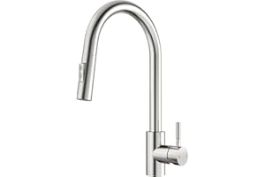 Rainsworth Wasserhahn Küche mit Brause Ausziehbar - Hochdruck Küchenarmatur mit Zwei Wasserstrahlarten, Spültischarmatur 360° Drehung, Mischbatterie Küche aus Edelstahl Einfache Installation