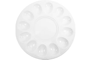 Hemoton Eierplatte Aus Für Halbe Eier, Osterteller Für Snacks, Salate Und Dips, Elegantes Serviertablett Für Küche, Grillpartys Und Picknicks (Weiß, 30 Cm)