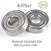 Produktbild 6305Z S6305 6305ZZ Lager 304 Edelstahl Rillenlager Miniaturlagern 25x62x17mm ball bearing for motor 2-Pcs