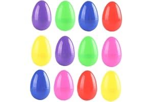 CHUANGOU 12 pezzi uovo di Pasqua, uova di Pasqua in plastica fillabile, per bambini e ragazze, festa favoriscono regalo a sorpresa