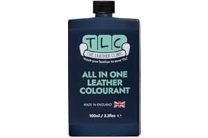 The Leather Clinic Colorante in pelle All in One | Vernice per riparare la tintura in pelle | Ricolora mobili, divani, seggiolini auto (blu scuro, 100 ml)