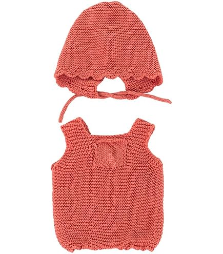 Miniland Recycled Knitwear Set For 32 Cm Dolls - Dress And Headband In Beige, Eco-Friendly Doll Clothes - View #6