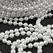 Produktbild 2m Perlen weiß 5mm Perlenband Perlenkette Perlengirlande Perlenschnur Weihnachten Advent Hochzeit Deko Tischdeko Meterware