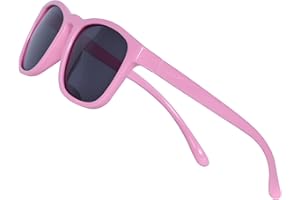 JoXiGo Lunettes de soleil polarisées pour enfants garçons et filles (3 à 12 ans) + porte-lunettes + pochette à lunettes de soleil