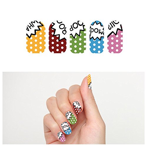 Tattify Pop Art Nail Wraps - Comic Book (Set of 22)