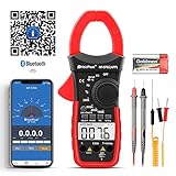 Pince Ampèremétrique HOLDPEAK-570C-APP , Pince Multimètre Numérique,Testeur d'Ohm en Volt, 4000 Compteurs avec Plage Automatique, Courant AC/ DC, Tension, Résistance, Capacité, Température