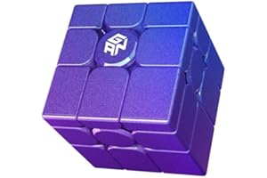 XMDCuber GAN Magnetic Mirror Cube 3x3 UV Coated, Purple Speed Mirror Cube Stickerless,with 48 Magnets, Gift for Adult Children