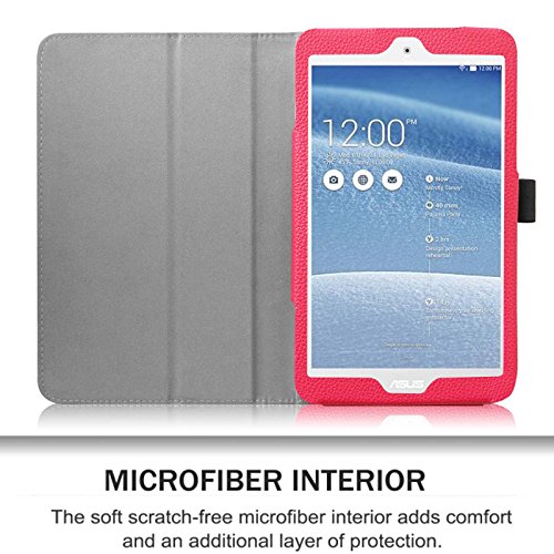 Fintie Asus ME181CX Folio Hülle Case – Slim Fit Schutzhülle Cover Tasche Etui für Asus ME181CX ProSieben Entertainment Pad 20,3 cm(8 Zoll) Tablet-PC (Asus MeMO Pad 8 ME181C), Magenta - 6