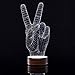 Produktbild LED 3D Lamp, AntEuro 3D Touch Tisch Schreibtisch Lampe USB Bedside Licht (Hand Victory)