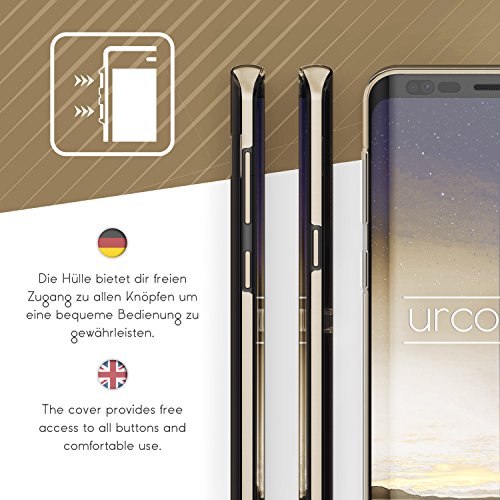Urcover Funda Galaxy S8 Carcasa Mejorada Samsung Galaxy S8 Cover 360 Grados Carga inal mbrica Qi Case Transparente - Champa a Oro reviews Urcover Funda Galaxy S8 Carcasa Mejorada Samsung Galaxy S8 Cover 360 Grados Carga inal mbrica Qi Case Transparente - Champa a Oro