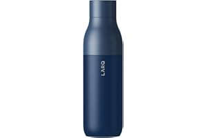 LARQ PureVis 740ml - Botella de agua de acero inoxidable con aislamiento, purificador de agua UV y premiado diseño | 24 horas fría o 12 horas caliente | 2 Años de Garantía, Monaco Blue