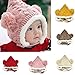 Etosell Lovely Winter Warm Kid Baby Girl Boy Dual Balls Ear Wool Knit Beanie Cap Hat (Red)