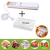 ROGUCI 100 W 220 V/50Hz Automático Sistema de Envasado al Vacío Sellador Al Vacío de Alimentos Máquina de Vacío 430 Mmhg grado 15 bolsas de envasado