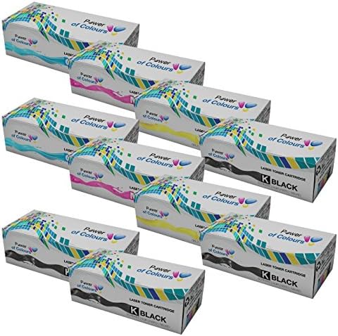 10 Compatible Laser Toner Cartridges for OKI 44973535301dn C321 C321dn MC332dn MC342dn MC342dnw MC342w --- 10-PACK: 4 x BLACK (2200 Yield), 2 x CYAN (1500 Yield), 2 x MAGENTA (1500 Yield), 2 x YELLOW (1500 Yield)