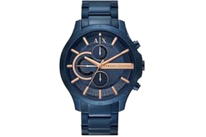 Armani Exchange Orologio per uomo, Movimento cronografo al quarzo e cassa da 46 mm con cinturino in acciaio