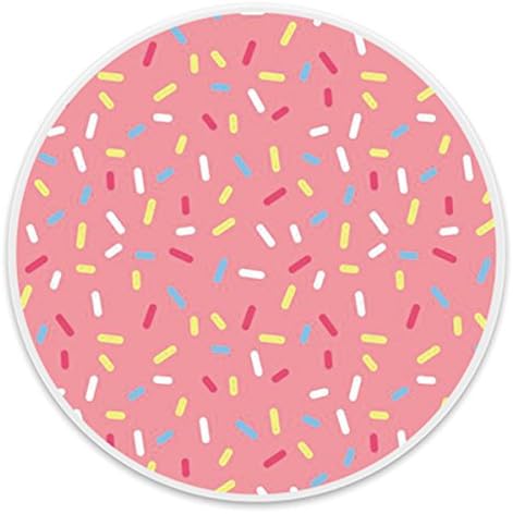 iPhone Stand Case Pop Phone Stand Grip Holder Socket Multifunction Expanding Mount Stent for all Android Cell Phone, iPhone, iPad and Tablets - Pink Donut White