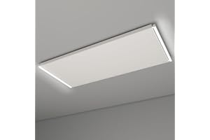 EVOKOR Infrarotheizung Deckenmontage 900W, Infrarot Deckenheizung mit LED Licht Beleuchtung Kaltweiß/Warmweiß Einstellbare Helligkeit-Thermostat-Fernbedienung-Überhitzungsschutz-1255 * 595mm
