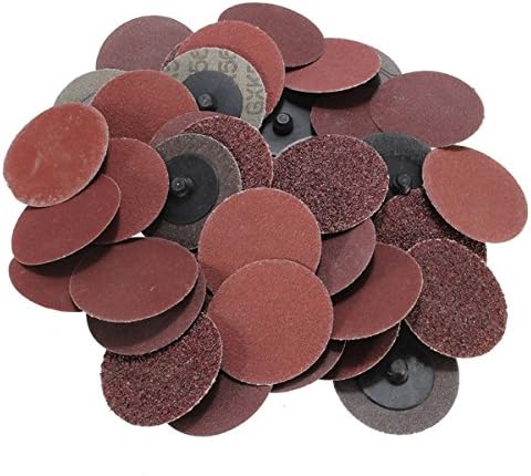 Wishfive 40pcs 2 Inch 36 80 180 240 Grit R Type Roll Lock Sanding Abrasive Disc Roll Lock Coarse
