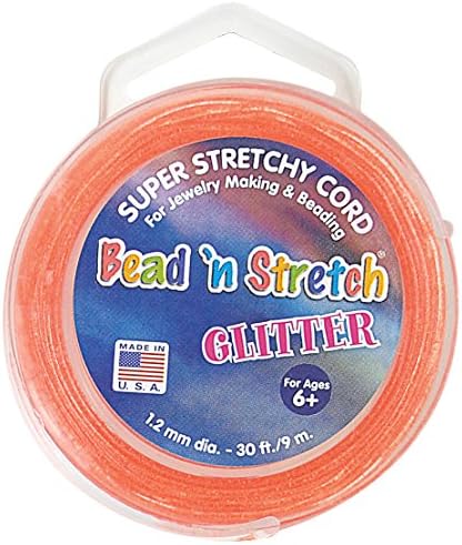 Toner Crafts Bead 'N Stretch Glitter, 1.2mm, Orange