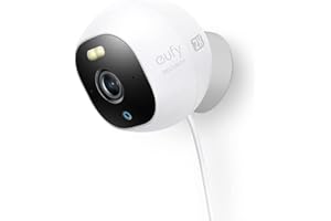 eufy Security Solo Outdoor Cam E220, telecamera di sicurezza per esterni (cablata) tutto in uno, 2K, faretto, visione notturna a colori, 0 costi mensili, IP67
