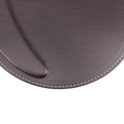 BXT® 3D Ergonomische PU-Leder Mauspad und Schwamm-Handgelenkauflage Komfortauflage Kreisförmig Mousepad Rutschfeste Unterseite Anti-Staub einfach zu reinigen - 4