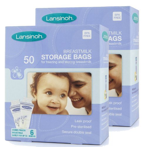 Lansinoh Breast Milk Storage Bags (50 Pieces) (Pack of 2)