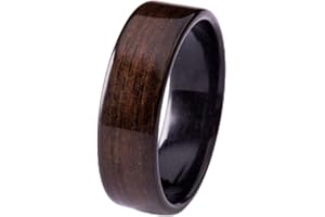 CNICK Smart Payment Ring - Contactless NFC Payment Ring with Tokenization, Fashionable Design, VISA and MasterCard Compatible, Tesla Key Ring for Model 3/Y/S/X/CT (Ebony Wood, 10.5)
