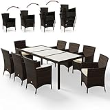 【 Hochwertige Materialien 】 Polyrattan wurde extra für Gartenmöbel entwickelt, es ist wetterfest, UV-Lichtbeständig, schmutzabweisend und einfach zu reinigen. Die robuste Tischplatte besteht aus 5mm hochfestem Sicherheitsglas.