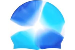 WOWTLMY Kids Swimming Cap for Girls Boys Children,Silicone Kids Swim Hats for Long Hair and Short Hair,Comfortable Unisex Teens Kids Swimming Cap