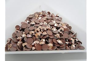 MajorCrafts 2000pcs 5mm ss20 Jelly AB Flat Back Round 14 Facets Resin Rhinestones Arts and Crafts Embellishment Gems (Metallic Bronze Brown C58)