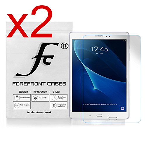 Forefront Cases® [HD KLARHEIT] Gehärtetes Glas Bildschirm Schutz Protektor Folie für Samsung Galaxy Tab A 10.1 SM-T580 [ULTRA DÜNN nur 0.3mm] - 2ER PACK