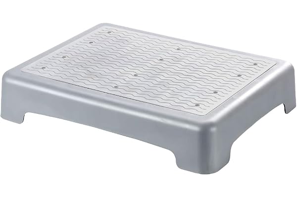Halkfri halvtrappa 9 cm, 200 kg lastkraft, bärbar lyfthjälp & starthjälp, halvtrappa i ett steg för seniorer, dusch, badkar, bil, utomhus