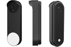 Gusfeliz Silicone Case for Google Nest Doorbell (Battery Powered),Silicone Cover Case Protective Raincover Compatible Google Nest Doorbell, Black