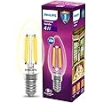 PHILIPS 4-watt Filament Candle LED Bulb | Filament Candle Bulb Home & Decoration|Bulb Base: E14, Color: Warm White|Pack of 1