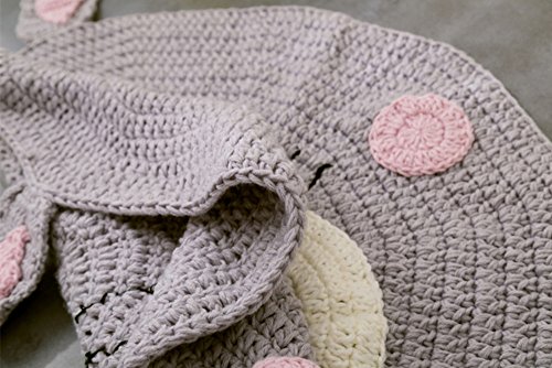VClife® Teppich Kinderzimmer Schlafzimmer Wohnzimmer Boden Babyzimmer Dekoration Kinderteppich Spielteppich Manuell Polyester Gestrickt Weich Geschenk etwa 80 x 80cm Bär - 3