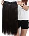 S-noilite® Fashion 23 Inches (58cm) 3/4 Full Head One Piece 5clips Clip in Hair Extensions Extension Long Straight All Colors (Dark Brown)