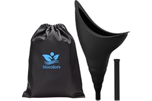 Idocolors Urinario Portátil para Mujeres de Pie para Orinar, Embudo de Silicona, Orinal Femenino Inodoro Reutilizable para Viajes, Camping, Senderismo XBQ01