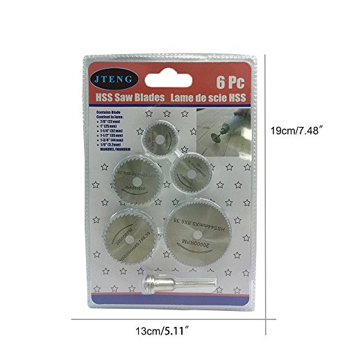 Sägeblatt Kreissägeblatt Set JTENG dremel drehwerkzeug geeignet Trennscheiben Schneid Set für holz, plastik, fiberglas, kupfer, aluminium und dünnen blech Zubehör für Elektrowerkzeuge - 7
