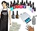 CCO UV NAIL GEL Soak Off Professional Polish coat 36W light Kit Lamp set included 10 Wraps, Top Coat, Base Coat, Cleanser, 10 x Remover Wipes, 4 Colours & Embroidered CCO Apron