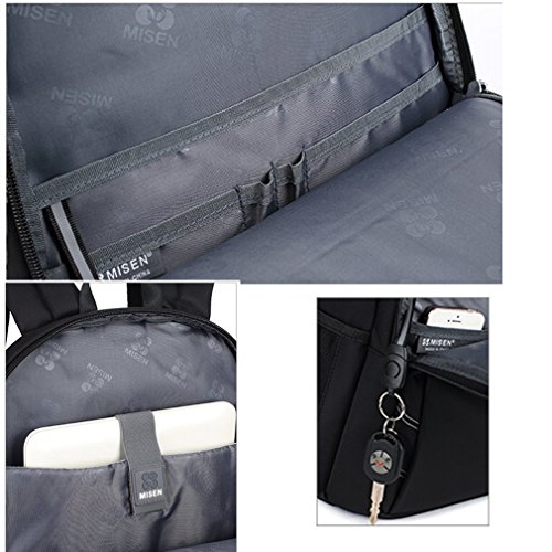 Bonamana 17 3 Zoll Unisex-Laptop-Rucksack Rucksack Rucksack Reisen Rucksack-Schule-Beutel mit mehreren Abteilungen  wasserdichte Oxford-Beutel f  r iP