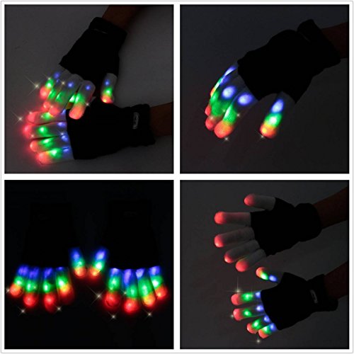 Colorful and 7 Mode LED Rave Flashing Light Glow Finger Gloves for Clubs,Festivals,Christmas,Running,Cycling,Sports,from Namsan