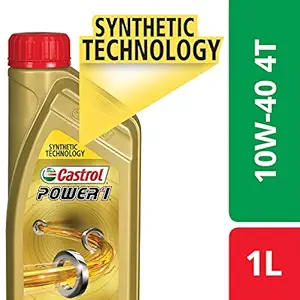 Castrol 3420024 POWER1 4T 10W-40 API SN Synthetic Engine Oil for Bikes (1L)