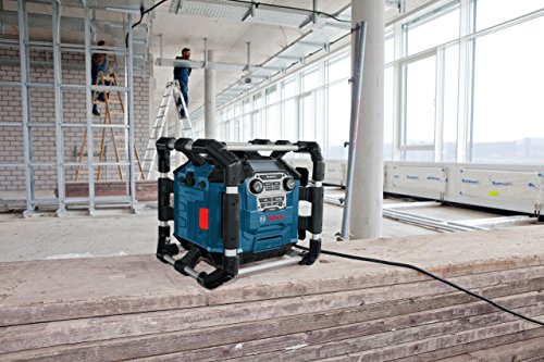 Bosch Professional GML 20 Akku-Baustellenradio, 20 Watt Nennleistung, USB, SD, 2x Aux-In, Aux-Out, 12 V Steckdose - 3