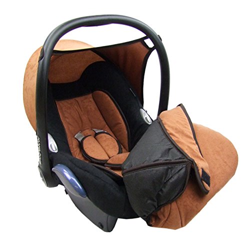 Babys-Dreams kompl. Ersatzbezug für Maxi-Cosi CabrioFix 7 tlg. Schwarz/Braun *NEU* Bezug für Babyschale Sommerbezug Cabrio Fix - 3