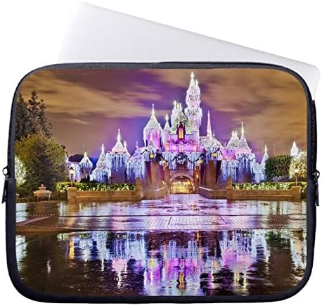 Hugpillows Laptop Sleeve / Bag Sleeping Beauty Castle Christmas At Disneyland Notebook Sleeve Cases With Zipper For Macbook Air 15 inches