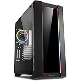 Sharkoon Elite Shark CA200G, PC-Gehäuse, ARGB, 8-Fach RGB-Steuerung, klassischer und vertikaler Grafikkarteneinbau