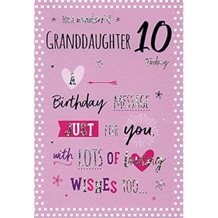 granddaughter 10th birthday card